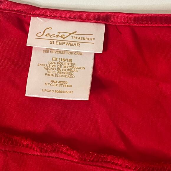 Secret Treausers Red with Lace Trim and Sequins Lingerie -size XL - Picture 2 of 8